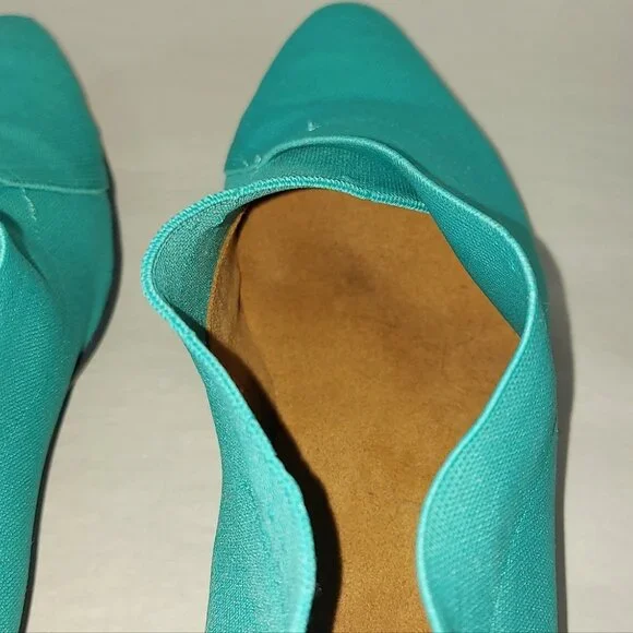 John Fluevog Women Power Up Embrace Elastic Ankle Booties Size 9 Teal Vegan - Picture 8 of 12